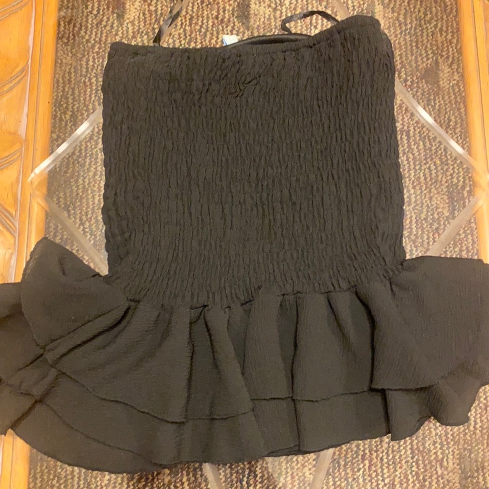 Black multi print top!